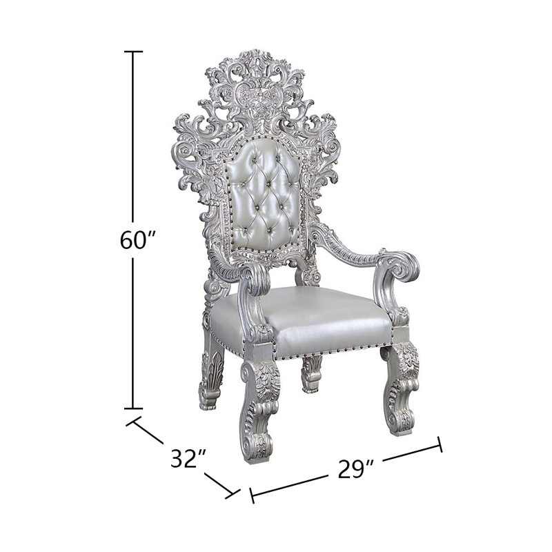 Fauteuil capitonné gris