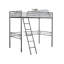 Lit mezzanine simple Mylz, structure en métal avec échelle inclinée attachée-111577808