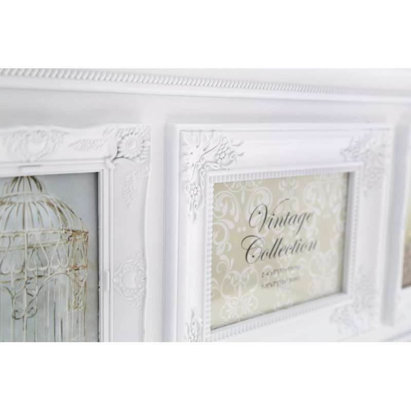 Embossed Picture Frame, White