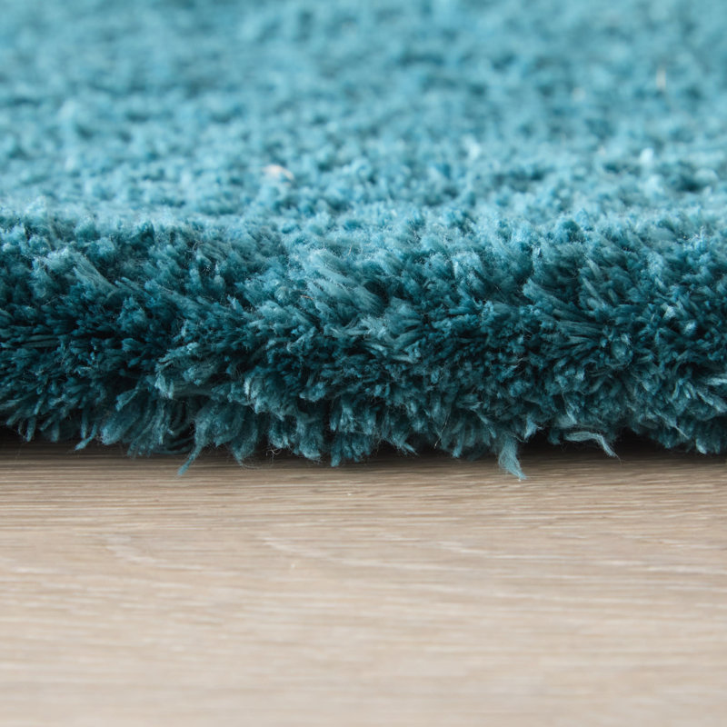 Tapis moderne Frena, Rectangle 4pi x 6 pi, Bleu sarcelle