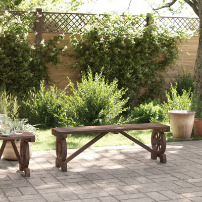 Vidaxl Patio Bench 45.3" Solid Wood Fir by VidaXL