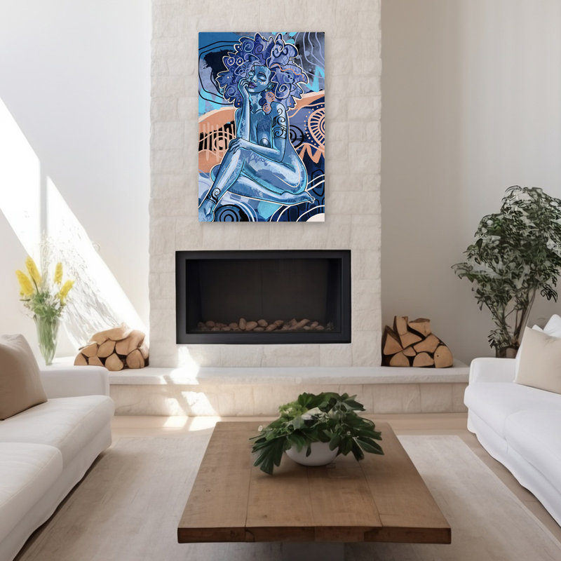 Imani - Art contemporain afro-américain, H 48 po x l 32 po