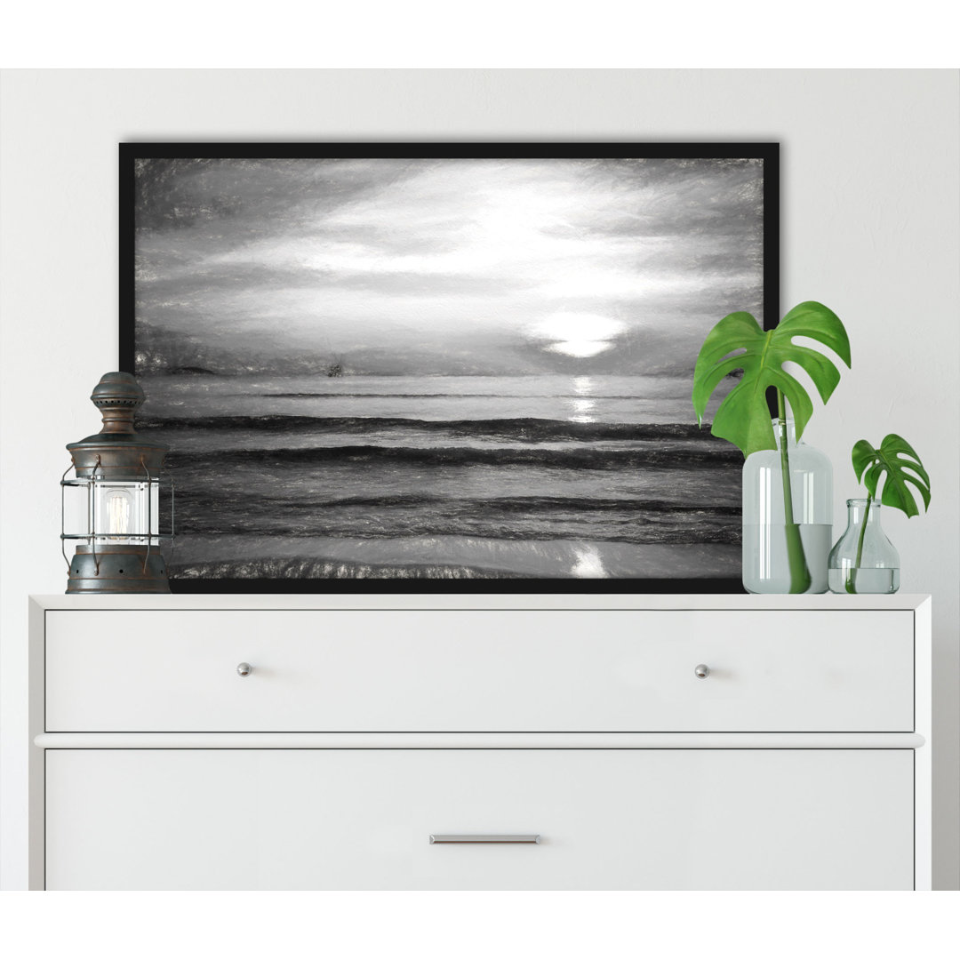 6793_Malibu Beach - Sunrise Water Sand - Poster Im Rahmen