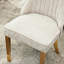 Chaises de salle à manger en chenille de haute qualité en rayonne beige de haute qualité avec 2 pieds, pieds en acier inoxydable doré, éponge rebond, chenille de conception confortable de style traditionnel américain, coussin élastique triple plaqué, dossier,-890270374-890270375
