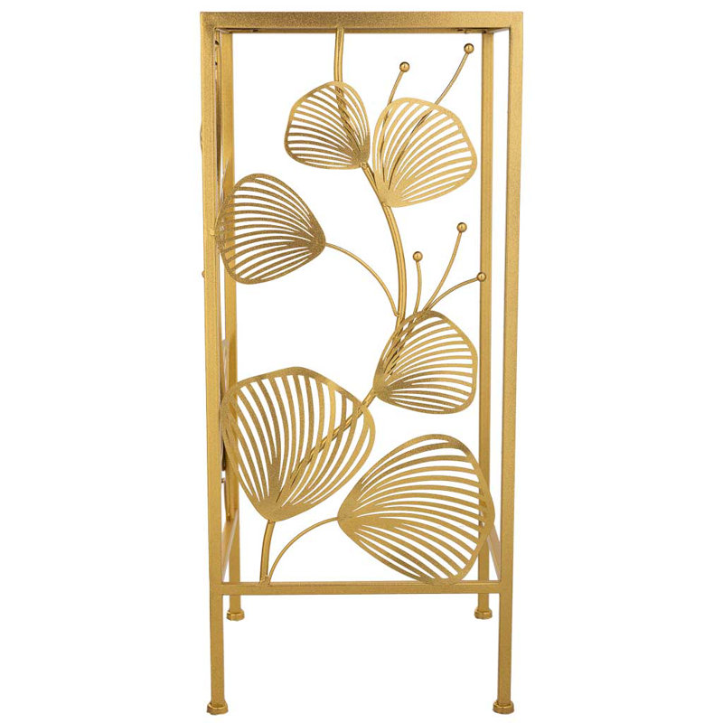 SQUARE GOLDEN METAL CORNER TABLE