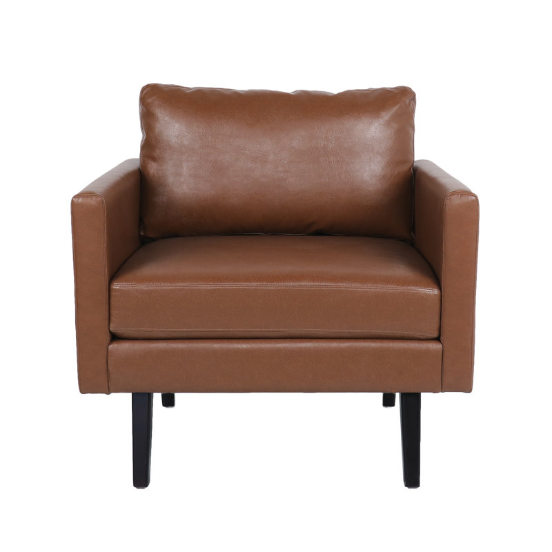 Fauteuil club de 34,75 po Venya, Marron clair