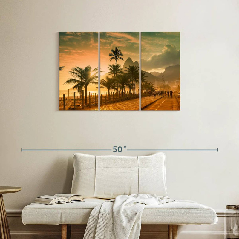 L'heure d'or de la plage Sebbie Ipanema, H 24 po x l 38 po