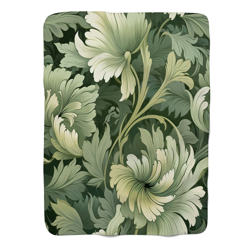 Damask Glow - 1 Piece Premium Blanket, Queen