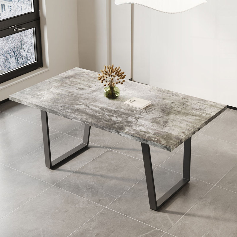 Rectangular MDF Dining Table, Gray