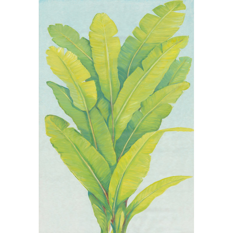 Chartreuse Tropical Foliage II - Wrapped Canvas Painting, 76cm H x 51cm W x 3.8cm D