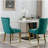 Tufted Solid Wood Contemporary Velvet Upholstered Dining Chair with Golden Stainless Steel Plating Legs,Nailhead Trim,Set of 2-2091873321-2091873312