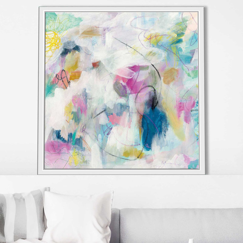 Lumière du jour I - Peinture, Cadre flottant blanc, H 39,5 po x l 39,5 po x P 2 po