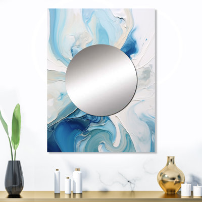 Blue And Grey Ethereal Elixir V - Abstract Mirror Wall Decor MTMIR102694