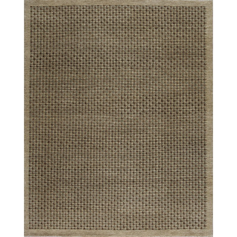 Textures Hand Knotted Wool Area Rug, Rectangle 6' x 9'