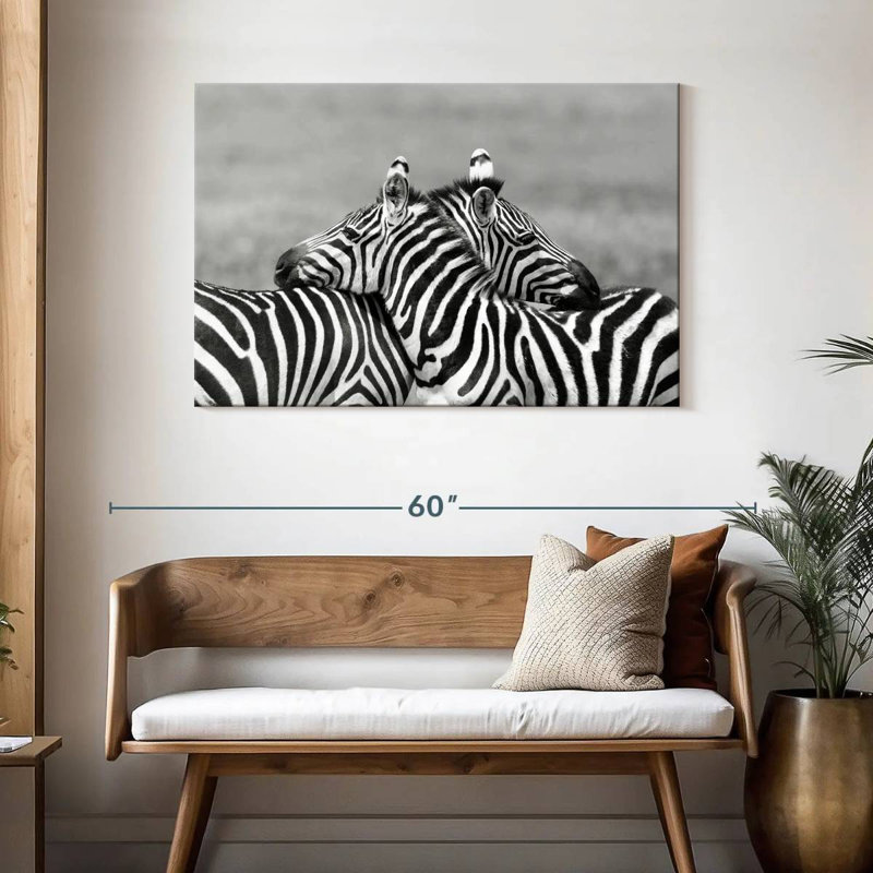 Brampt Loving Zebras, 30" H x 45" W