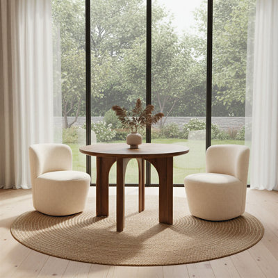 Fauteuil d'appoint pivotant avec revêtement texturé Boucle