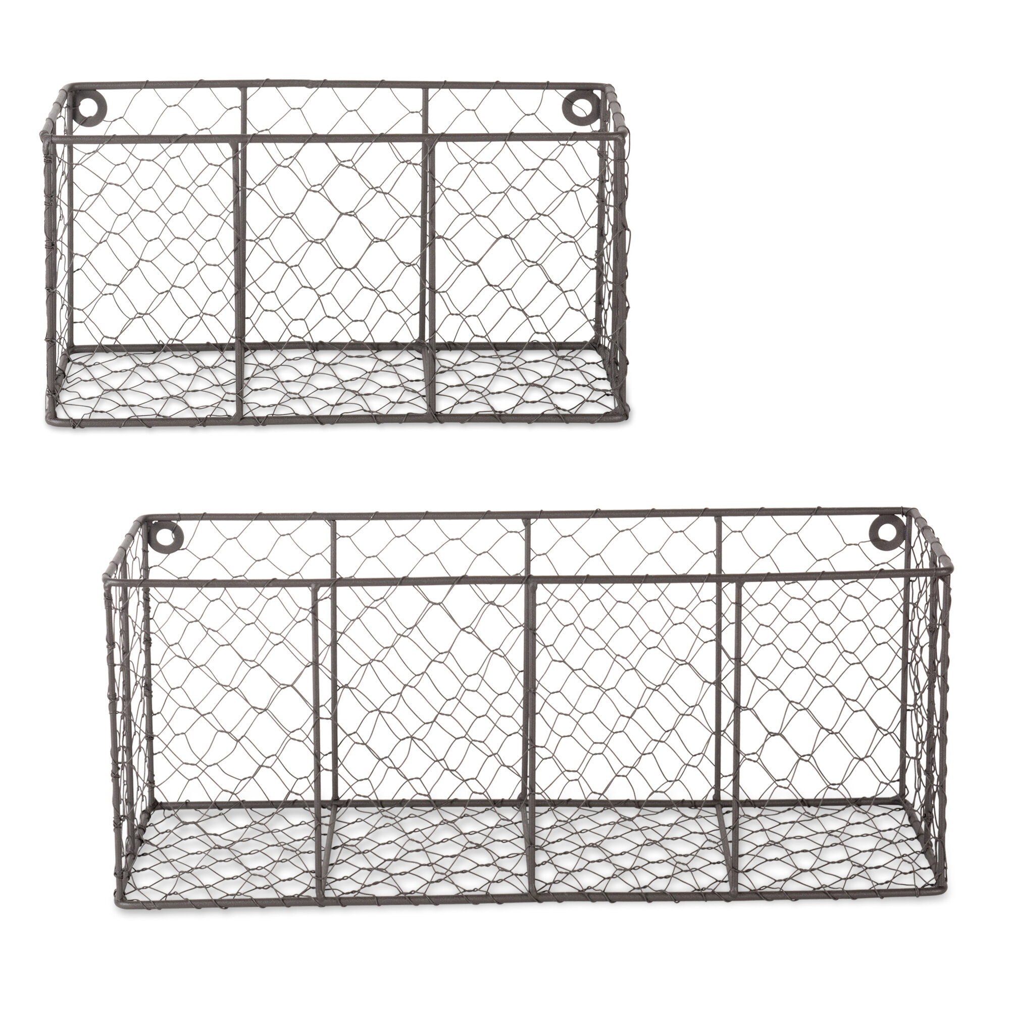 Gracie Oaks Charlotin Metal Wall Organizer with Wall Baskets & Reviews