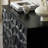 Matte Black Oak Cabinet with Grooved Handles
