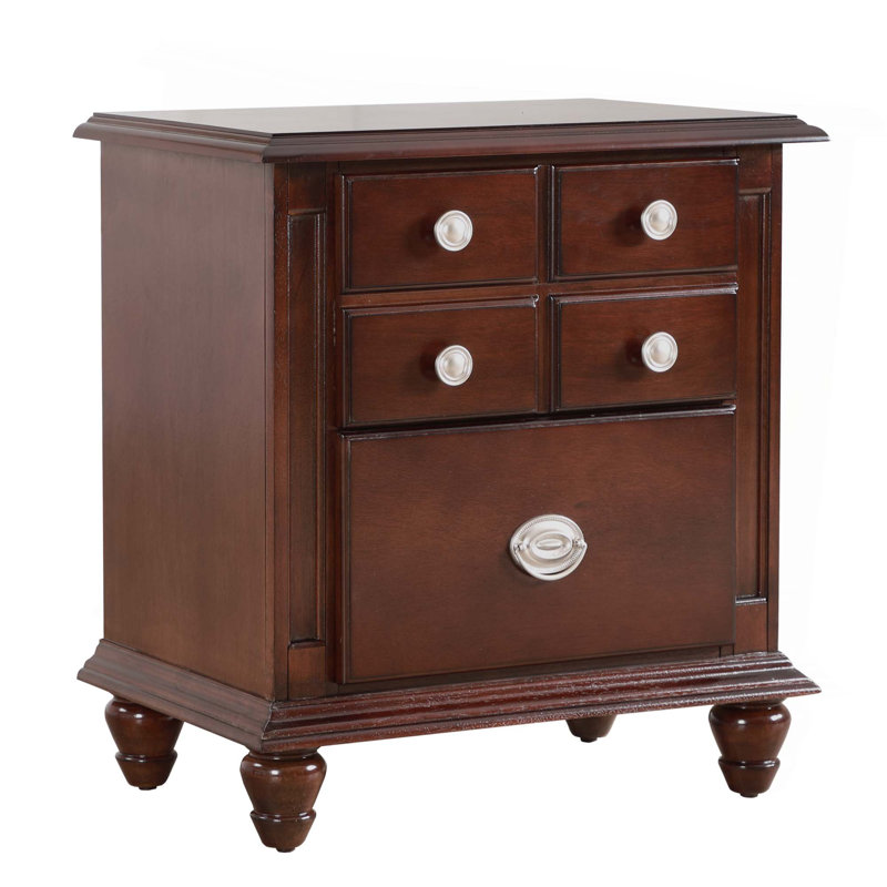 Élégante table de chevet à deux tiroirs - Une harmonieuse intégration de style classique et de fonctionnalité moderne