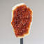 Citrine Quartz Crystal Cluster on Metal Stand (7" H x 2.75" W, 2.2 Lbs)