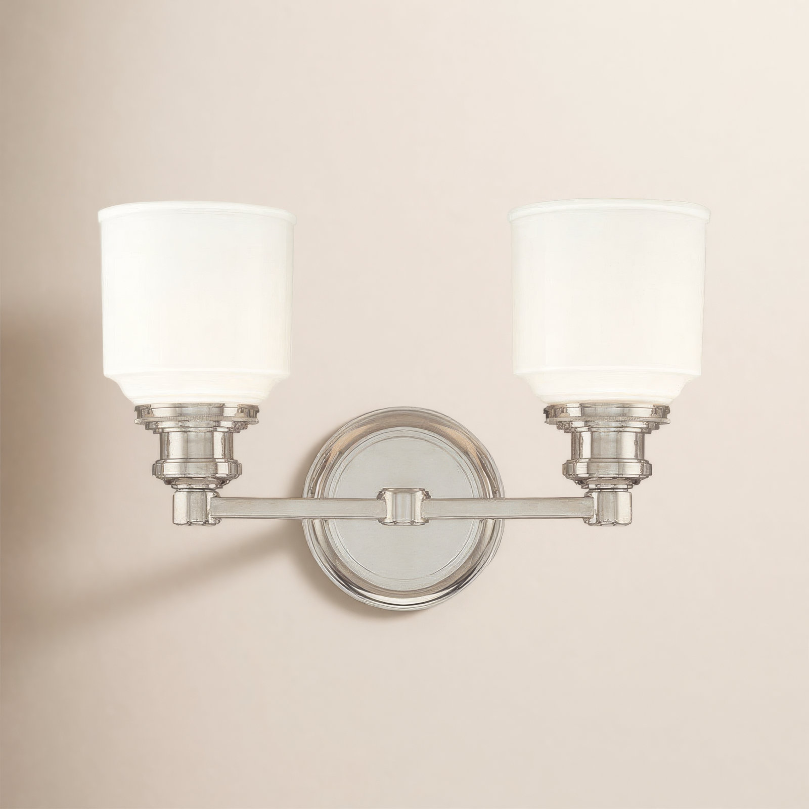 Windham 2 Light Vanity Light, Polished Nickel