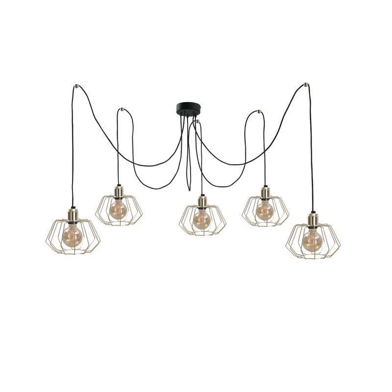 Bolanos 5 - Light Gold Geometric Pendant
