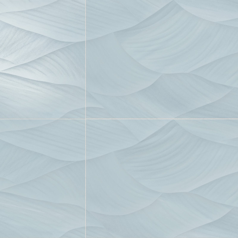 Biomim Concept 11-3/4 in. x 35-3/8 in. Ceramic Wall Tile, Blue