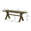 Banc en bois massif Camoren