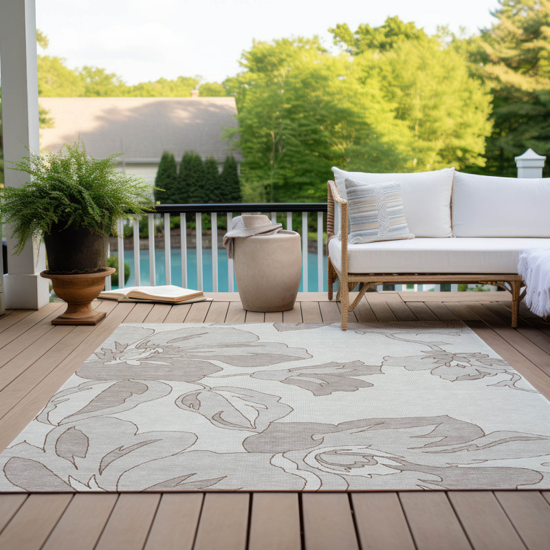  Tapis d'extérieur antidérapant Malchow, Rectangle 10 pi x 14 pi