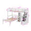 Lit mezzanine simple avec tablettes et tiroirs de rangement séparés-837200287