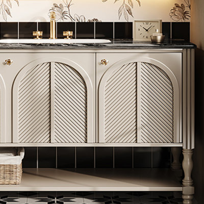 Simple French retro style bathroom cabinet