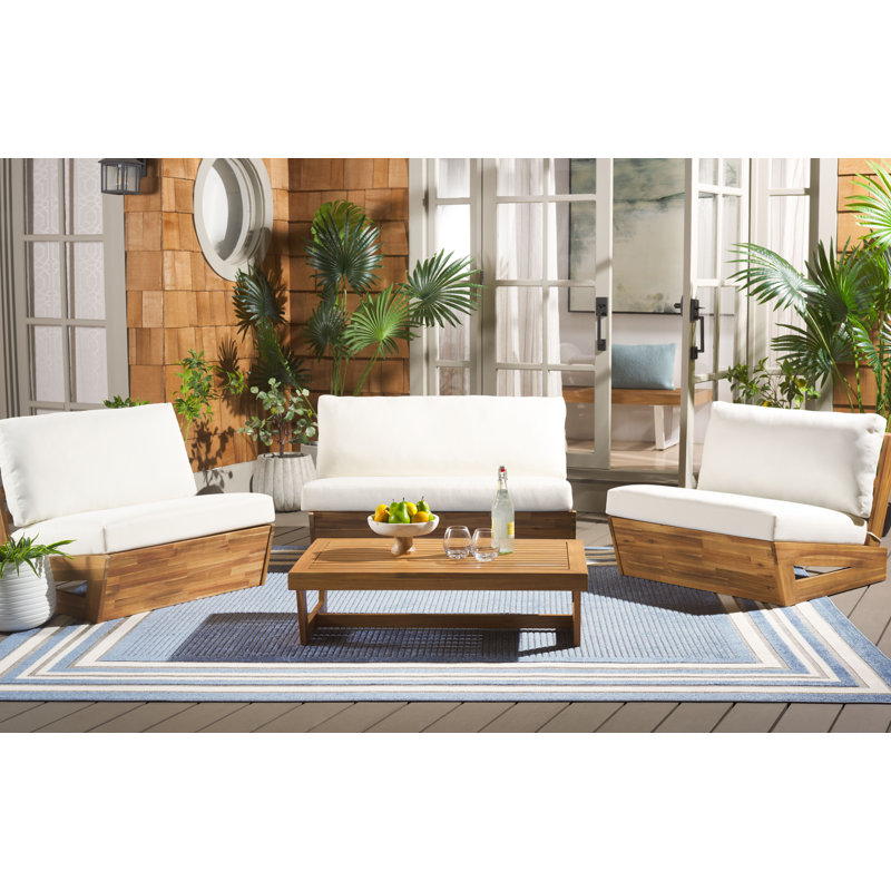 Frisina 4 Piece Conversation Set, White
