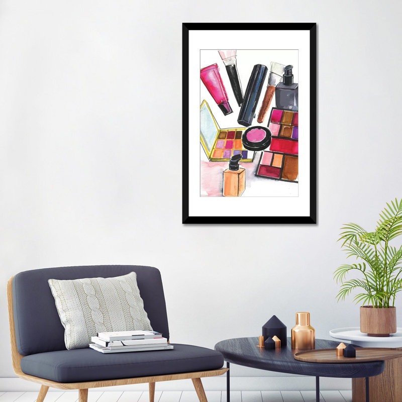 «Nars and Mac Cosmetics», reproduction sur toile, Papier d'art encadré noir, H 32 po x l 24 po x P 1 po