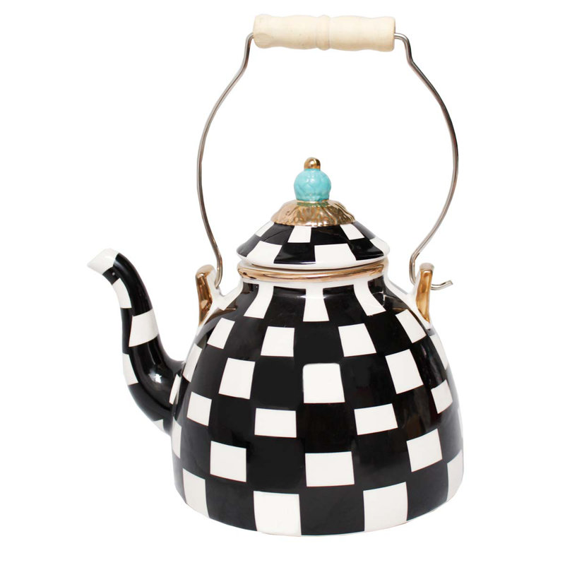 China Blue 1.4ml Gingham Teapot