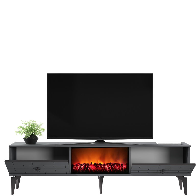 Keikei Unfinished TV Stand, Grey