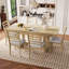 Ensemble de table de salle à manger extensible 7 pièces-39813607-39813604-39813624