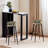 Mocha Zebra Stripes Striped Pattern II - Abstract Bar Stools Set Of 2