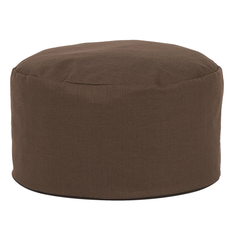 Damion Upholstered Pouf, Chocolate