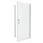 Porte de douche pivotante universelle ouverte à l'extérieur 24/25 po 3/8 po avec verre trempé de 1/4 po-121957840