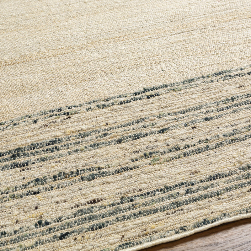 Striped Indoor Rug, Runner 2'6" x 8', Light Gray