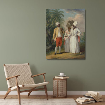 "Free West Indian Dominicans" by  Agostino Brunias - Gallery Wrap Canvas Wall Art