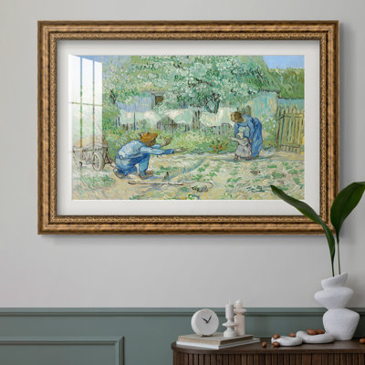 Premiers pas après Millet, 1890 - Vincent van Gogh - Estampe encadrée sur mesure