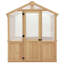 Meridian 6.7' x 6.0' Greenhouse with Cedar Wood Frame and Polycarbonate Panels Compact and Durable Design