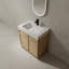 Meuble-lavabo autoportant avec lavabo en résine