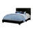 Full Size Black Faux Leather Bed Frame With Low-Profile Sleek Silhouette Bedroom Panel For A Cozy Night's Sleep-838211473-838211472