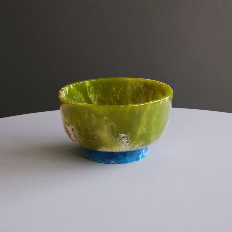 Resin Dining Bowl, Green/Blue