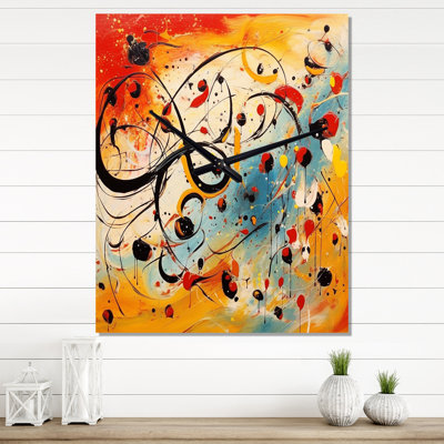 Horloge murale "All That Jazz Colorful Joy - Abstract Collages"