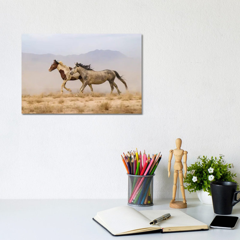 USA, Utah, Tooele County. Wild Horses Running. by Jaynes Gallery - Wrapped Canvas Gallery-Wrapped Canvas Giclée
