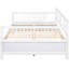 Lit de jour blanc avec pieds de soutien sécurisés, design, polyvalent pour la chambre à coucher et le salon, espace de rangement supplémentaire, construction solide, espace polyvalent, espace