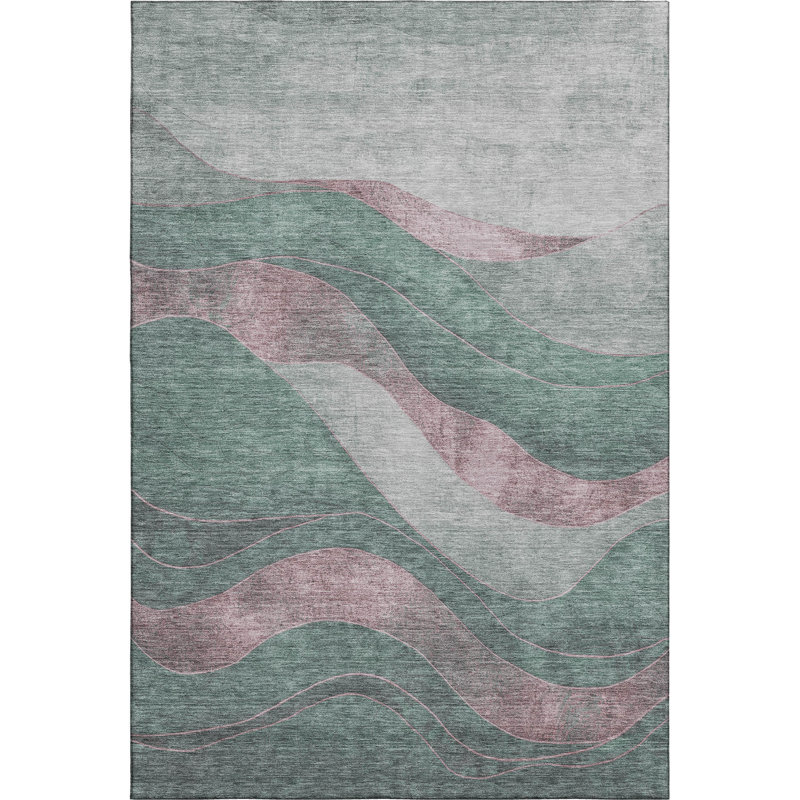 Tapis tourbillon AMF1892 de qualité supérieure lavable à la machine, Rectangulaire 8 pi x 10 pi